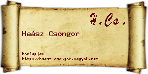 Haász Csongor névjegykártya